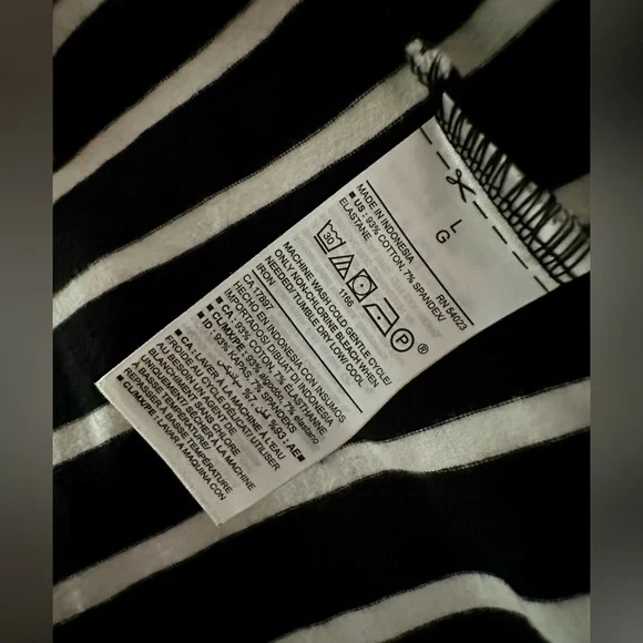 Old Navy Black and White Striped Tee Shirt Dress Size Large - Picture 8 of 12